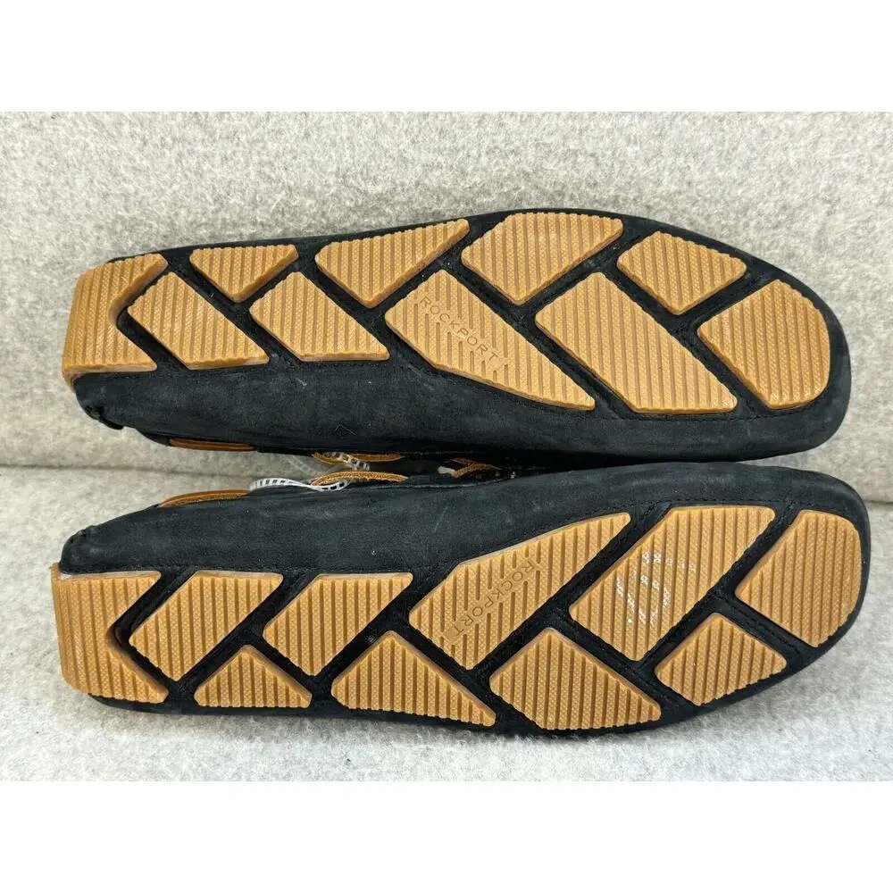 Rockport Rhyder Tie Slipper Moccasin Driver NAVY Suede Leather - Size 10M